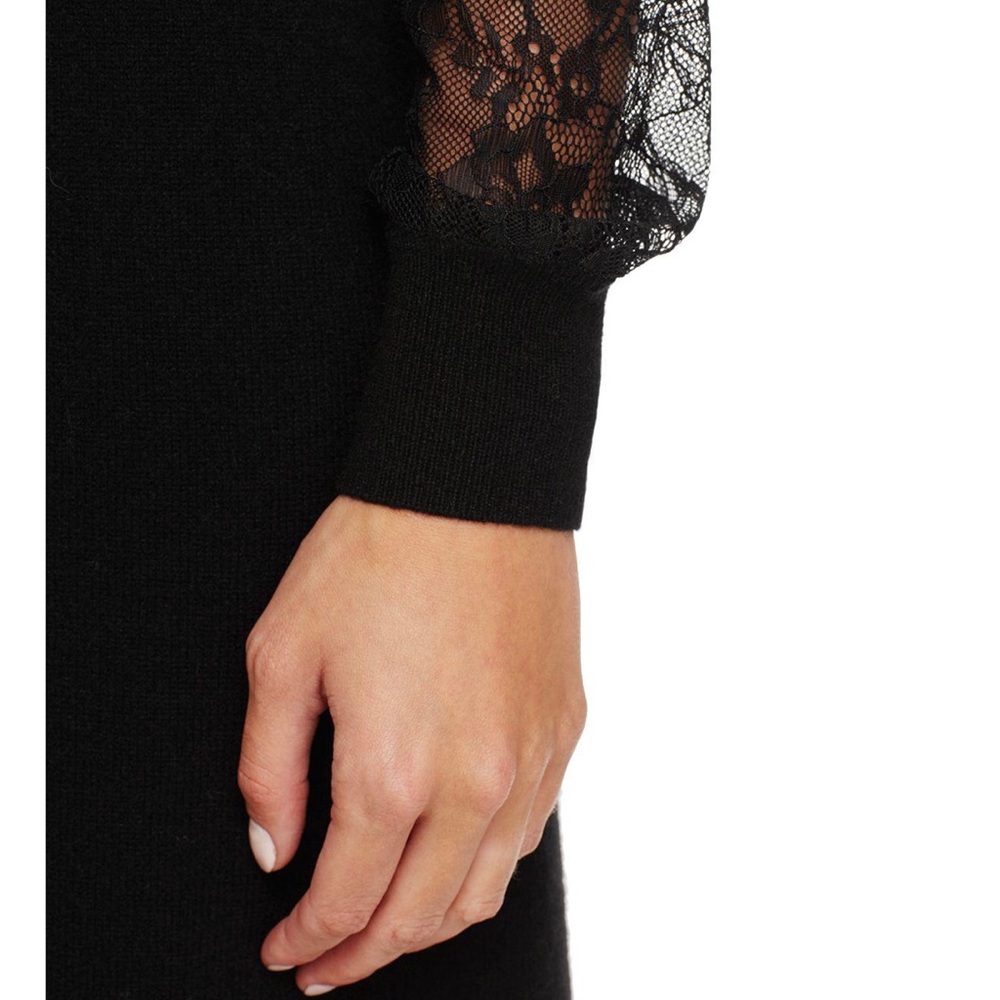 C by Bloomingdale’s Cashmere Black Dress - Picture 4 of 8